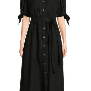 NWT Large Time and Tru Black Midi Dress